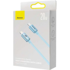 Baseus Type-C - Lightning cable Crystal Shine Series Lightning Fast Charging Power Delivery 20W 1,2m Light Blue (CAJY001303)