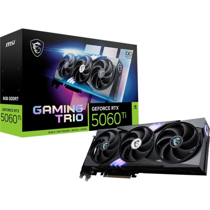 MSI Karta graficzna MSI GeForce RTX 5060 Ti Gaming Trio OC 8GB GDDR7 DLSS4