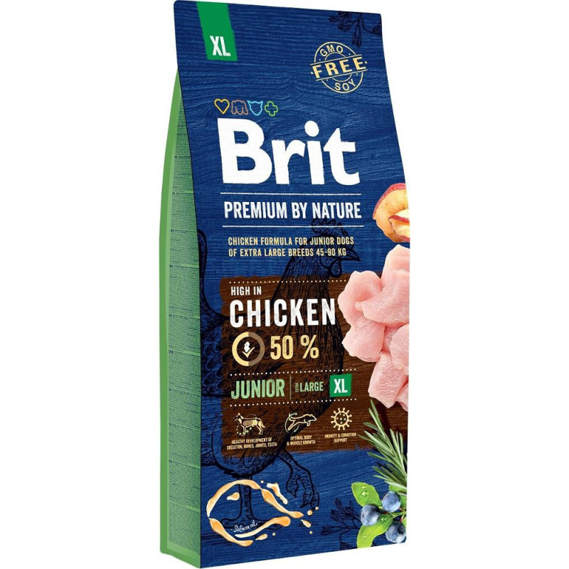 Brit Premium by Nature Junior XL Chicken - dry dog food - 15 kg
