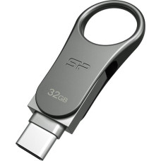 Silicon Power Mobile C80 USB flash drive 32 GB USB Type-A / USB Type-C 3.0 (3.1 Gen 1) Titanium