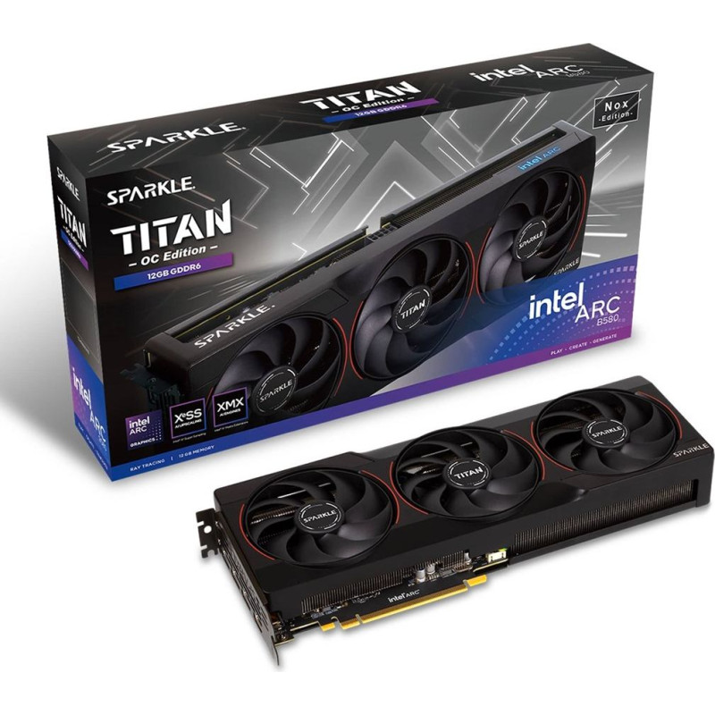 Sparkle Intel Arc B580 TITAN NOX OC 12G graphics card
