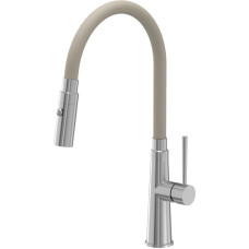 Quadron Plautuvės mai&scaron;ytuvas su lanksčia žarna ir du&scaron;elio funkcija Quadron GINA, 3922505_BSBE, plieno/smėlio