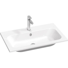 Ravak Akmens masės praustuvas Ravak Chrome Slim 80x49 cm, baltas blizgus, XJG01180001