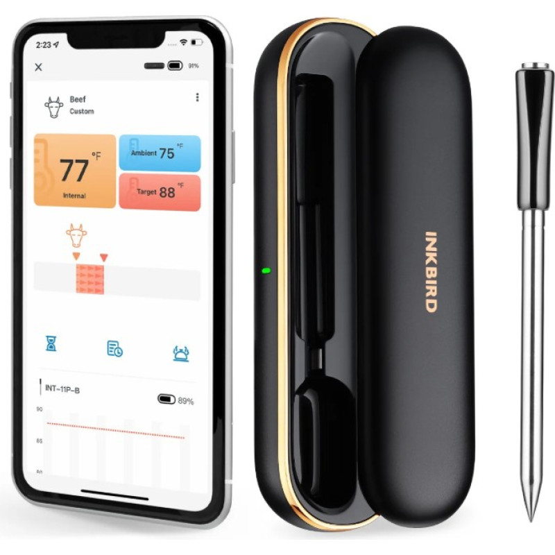 Inkbird Belaidis 1 zondo termometras Inkbird, INT-11P-B