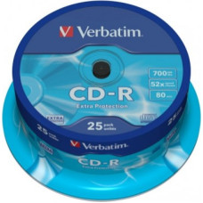 Verbatim CD-R 52x 700MB 25P CB DL Ex Prot 43432
