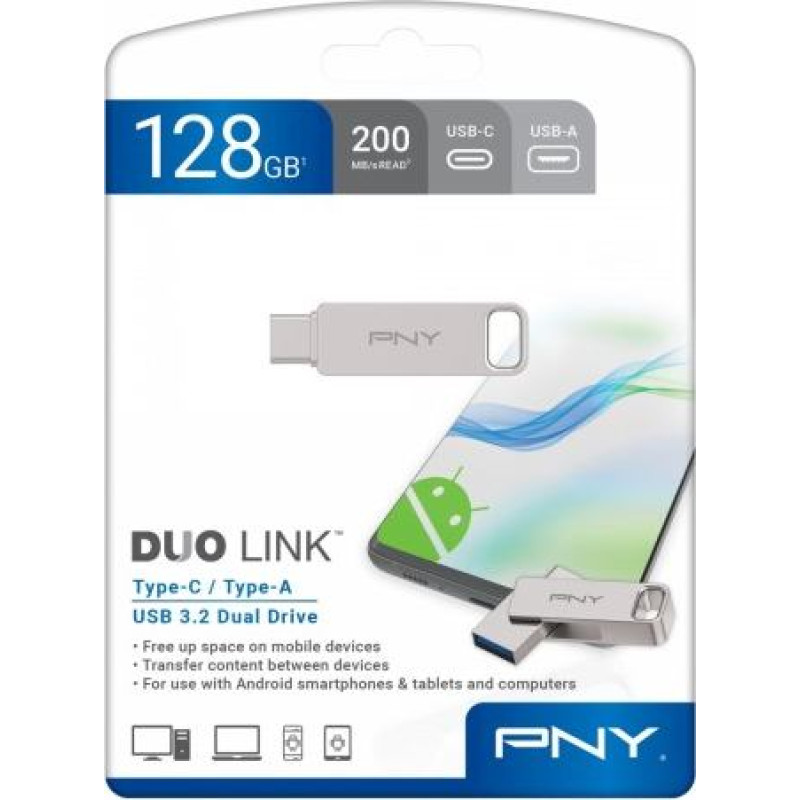 PNY Pendrive 128GB USB 3.2 Duo-Link P-FDI128DULINKTYC-GE