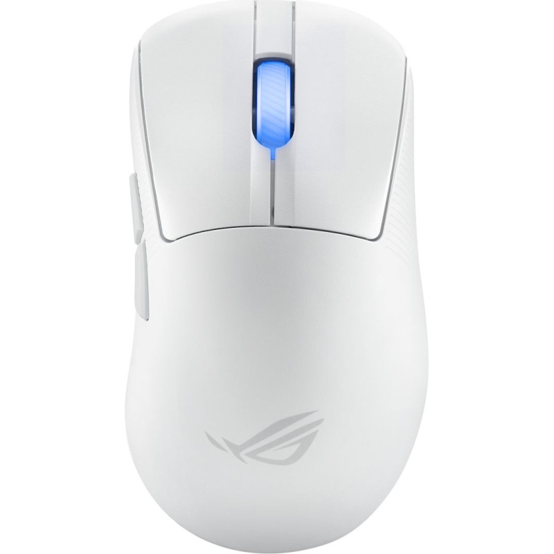 Asus ROG Keris II Ace Wireless AimPoint White hiir M&auml;ngimine Parempoolne RF Wireless + Bluetooth + USB Type-A Optiline 42000 DPI
