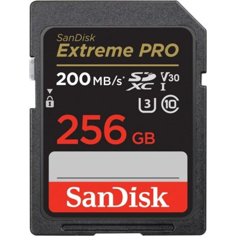 Sandisk Extreme Pro SDXC 256GB 200/140 MB/s V30 UHS-I