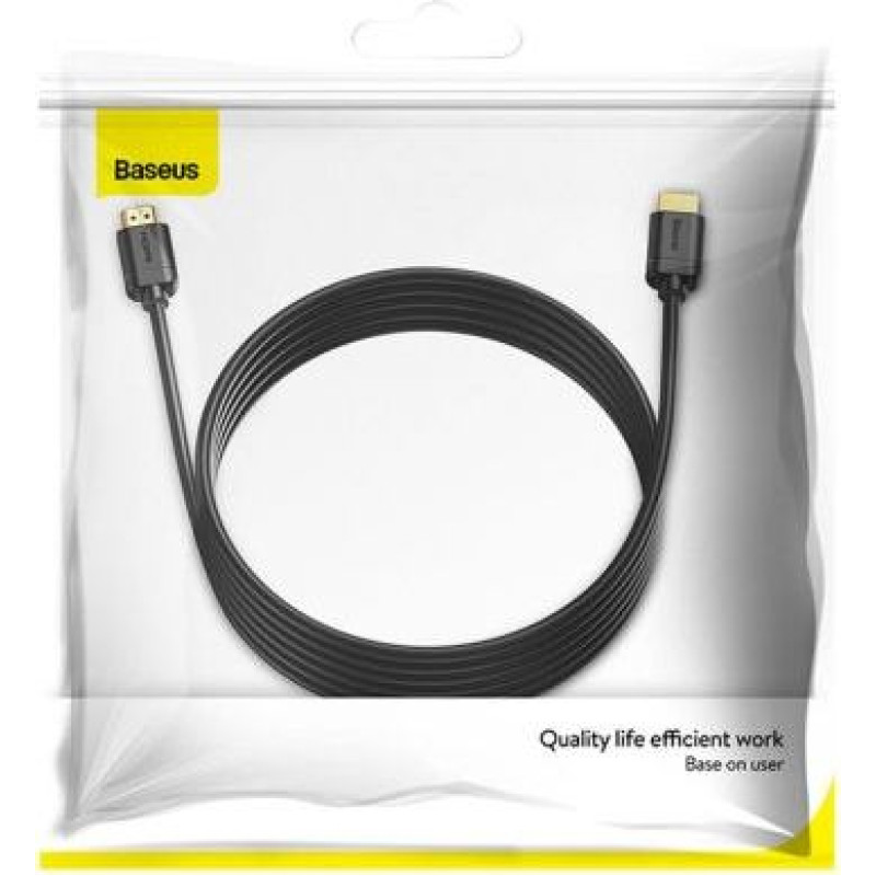Baseus Video Cable High Definition Series HDMI To HDMI 2.0, 4K 30Hz, 18Gb/s, 5m, Black (CAKGQ-D01)