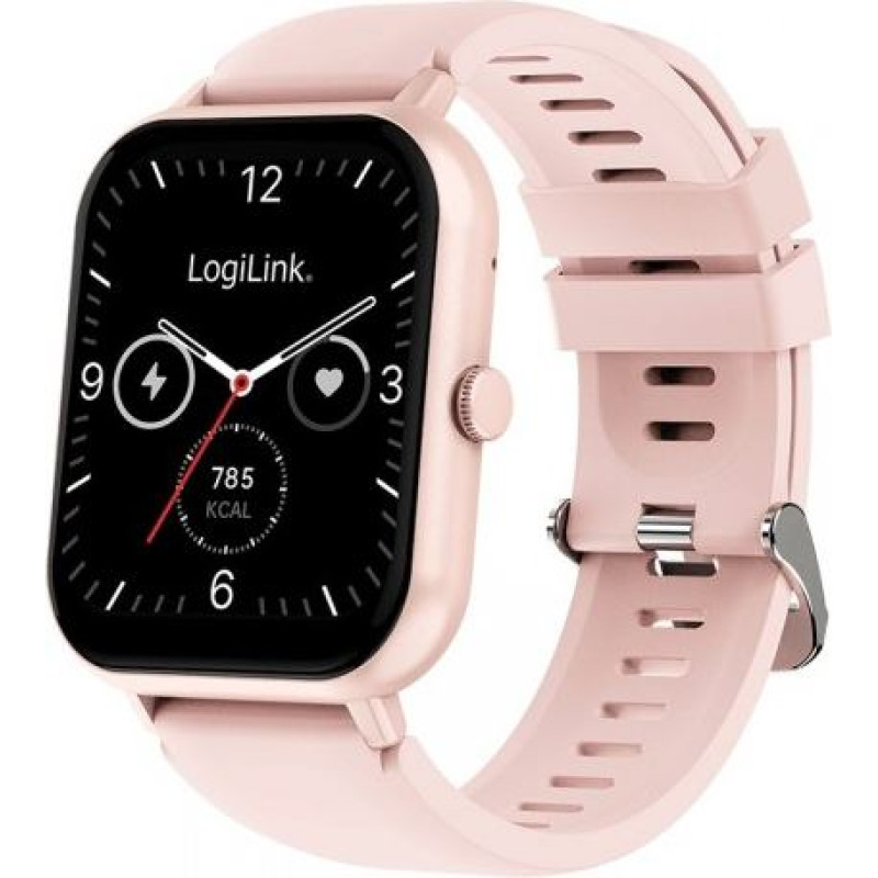 Logilink Smartwatch LCD, BT5.2 IP68, pink