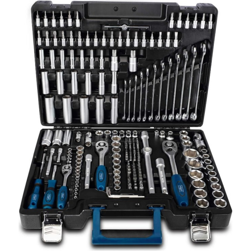 Scheppach Rankinių įrankių rinkinys Scheppach TB217, 1/2&acute;&acute;-3/8&acute;&acute;-1/4&acute;&acute; 217 vnt. 5909307900