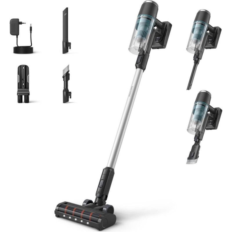 Philips 3000 series XC3031 Stick vacuum Battery Dry Bagless Black, Blue