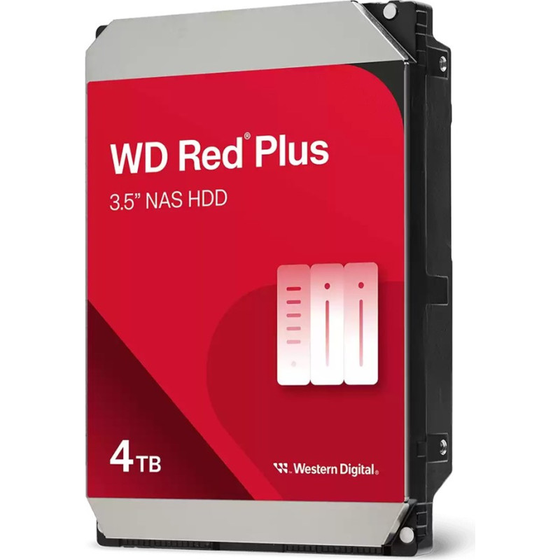 WD Red Plus WD40EFZZ HDD (4 TB; 3.5"; 128 MB; 5400 rpm)