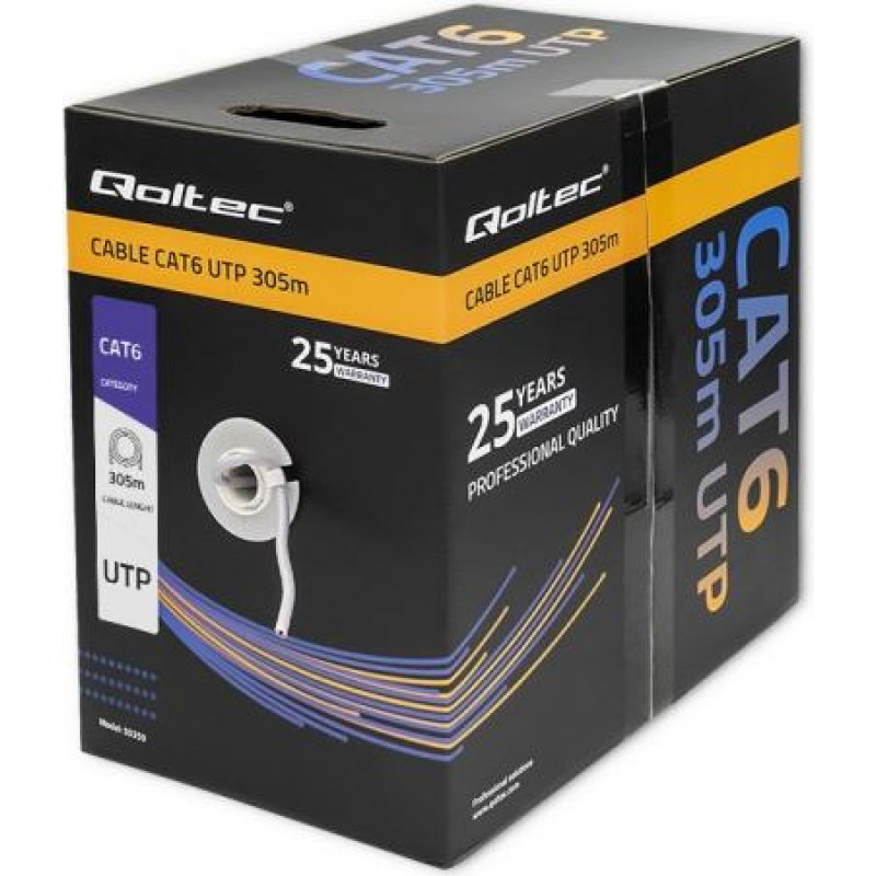 Qoltec Patchcord UTP cable CAT6, 305m