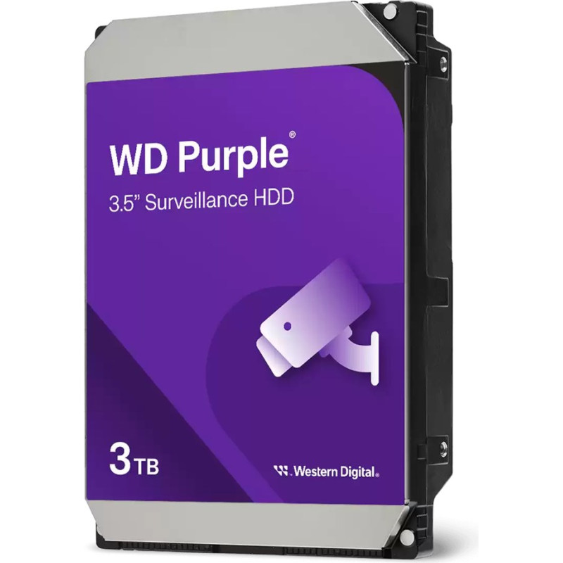 WD Western Digital Purple internal hard drive 3 TB 5400 RPM 128 MB 3.5" Serial ATA III