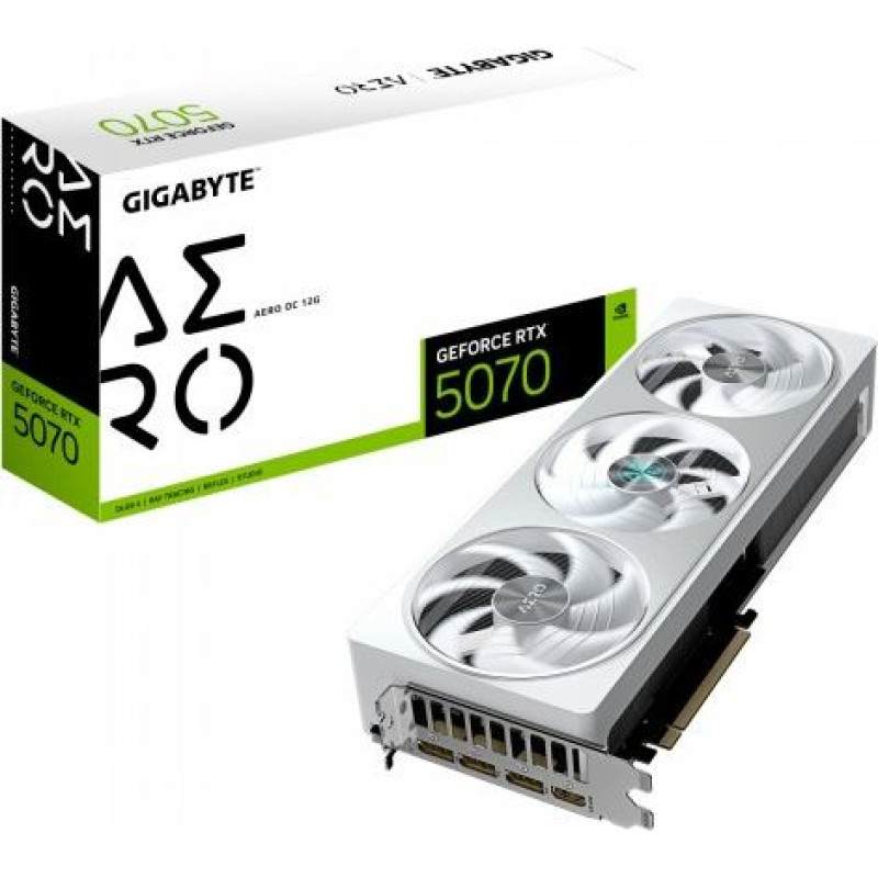 Gigabyte Graphics card GeForce RTX 5070 AERO OC 12GB G DDR7 192bit HDMI/3DP