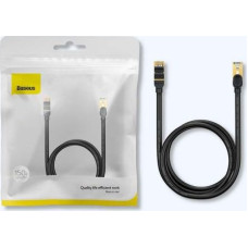 Baseus Network Cable High Speed (CAT7) of RJ45 (round cable) 10 Gbps, 1m Black (WKJS010101)