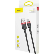 Baseus Type-C Cafule cable 2A, 3m Red/Black (CATKLF-U91)