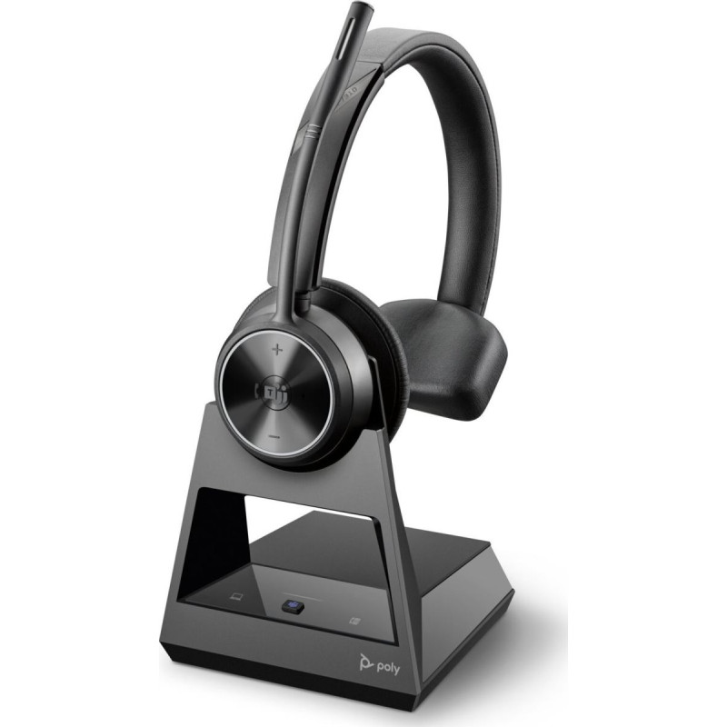 Poly Słuchawki Poly Savi 7310 - Savi 7300 series - Headset - On-Ear - DECT - bezprzewodowy - USB-A przez DECT-Adapter - czarny - Certyfikowany dla Microsoft Teams, UC-certifikowany