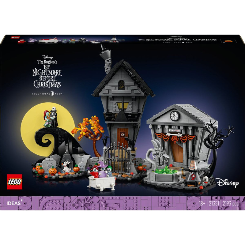 Lego Ideas Disney: Miasteczko Halloween Tima Burtona (21351)