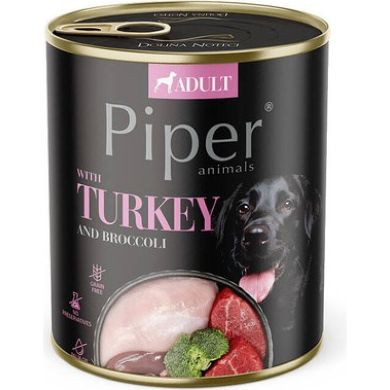Dolina Noteci Piper with turkey and broccoli  - wet dog food - 800g