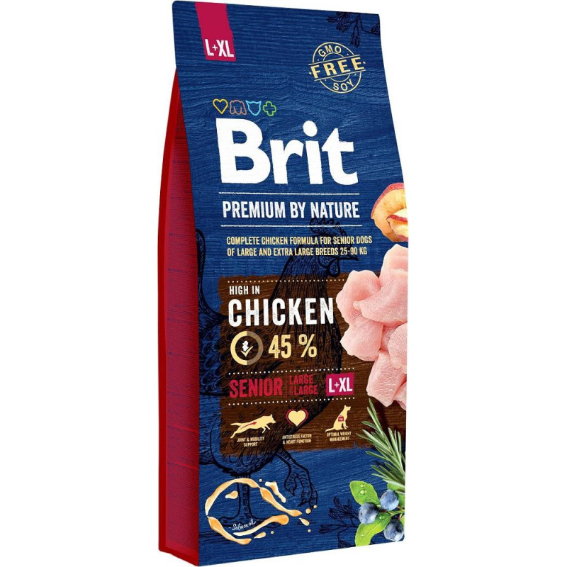 Brit Premium by Nature Senior Large / Extra Large Chicken - dry dog food - 15 kg