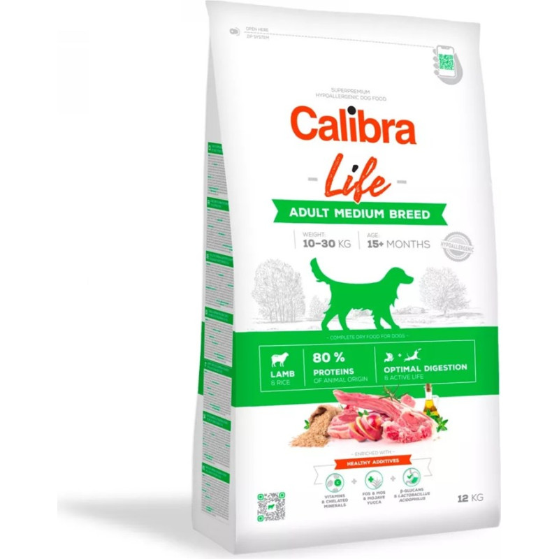 Calibra Life Adult Medium Breed Lamb - dry dog food - 12kg