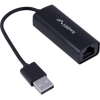 Lanberg NC-0100-01 cable interface/gender adapter USB-A RJ-45 Black