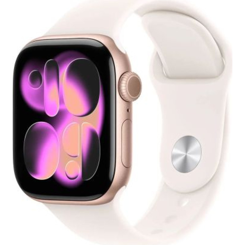 Apple Watch Series 11 (2025) GPS 42mm Rose Gold Alu Case, Light Blush Sport Band M/L EU MEU44