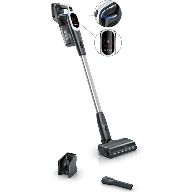 Bosch BCS931WBA stick vacuum/electric broom Battery Dry HEPA Bagless 0.4 L White 3 Ah