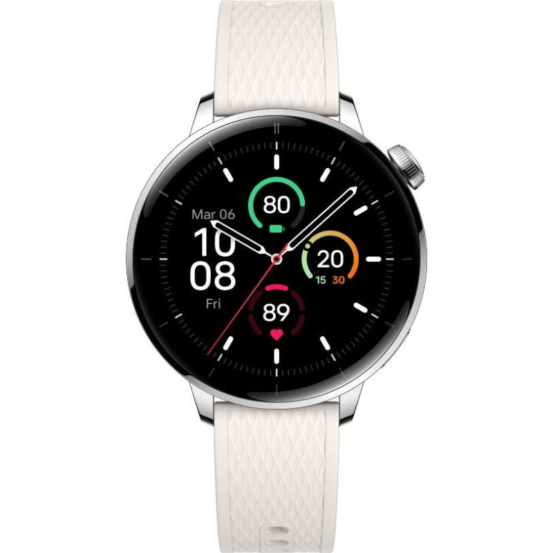 Oneplus Watch 3 43mm 3.35 cm (1.32") AMOLED Digital 466 x 466 pixels Touchscreen Silver, Titanium Wi-Fi GPS (satellite)