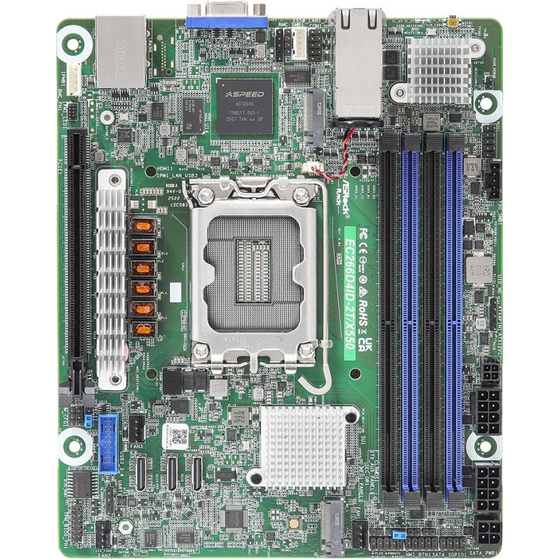 Asrock EC266D4ID-2T/X550 motherboard Intel C266 LGA 1700 mini ITX