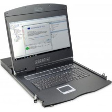 Digitus LCD Console 19inch KVM touchpad US keyboard