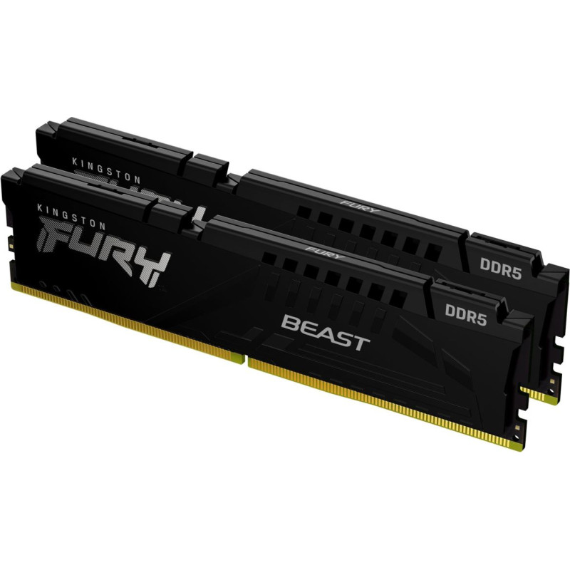 Kingston Technology FURY Beast 64GB 6000MT/s DDR5 CL30 DIMM (Kit of 2) Black EXPO
