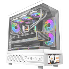 Darkflash DS950V computer case with display (white) + 6 fans