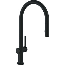 Hansgrohe K&ouml;&ouml;gisegisti v&auml;ljat&otilde;mbarva voolikuga Talis M54 72801670 (must matt)