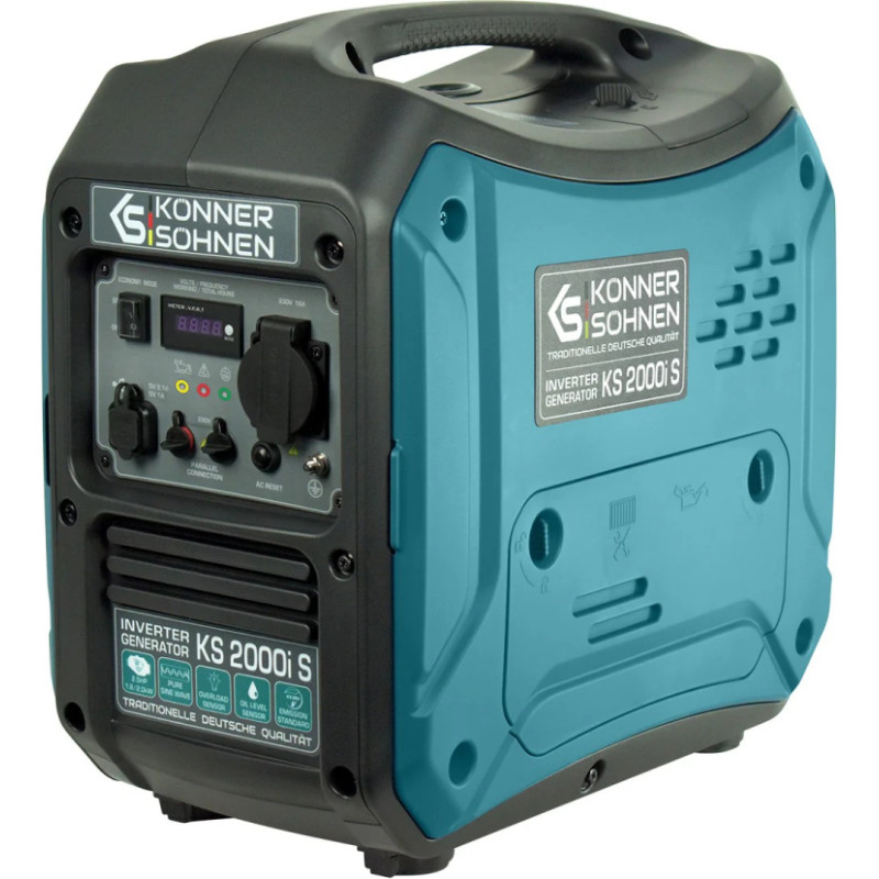 K&ouml;nner & S&ouml;hnen Ks Inverteri bensiinimootoriga generaator KONNER & SOHNEN KS 2000i S, 230 V, 1800 W.