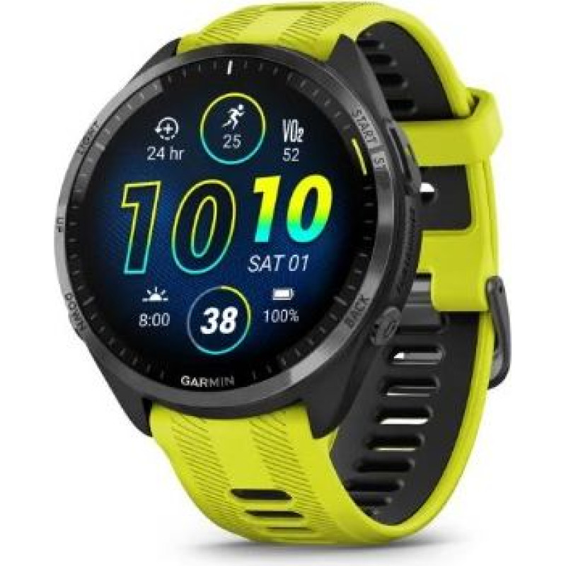 Garmin Forerunner 965 3.56 cm (1.4") AMOLED 47 mm Digital 454 x 454 pixels Touchscreen Yellow Wi-Fi GPS (satellite)