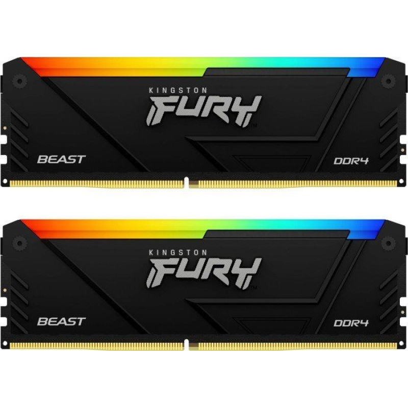 Kingston Fury Pamięć Kingston Fury Beast RGB, DDR4, 64 GB, 3200MHz, CL16 (KF432C16BB2AK2/64)