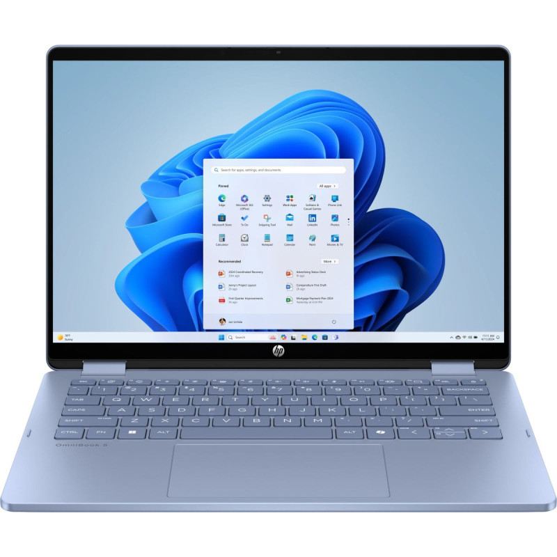 HP Laptop HP OmniBook 5 Flip 14-fp0004nw - Core 5 120U | 14''-2K-Dotyk | 16GB | 512GB | Win11Home | Błękit nieba