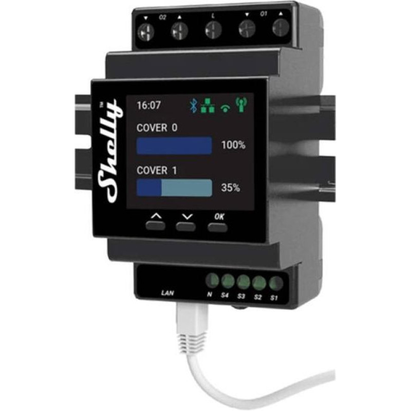 Shelly Pro Dual Cover PM DIN Rail Dual Controller, WiFi (Power measurement)