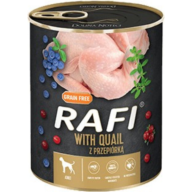 Dolina Noteci Rafi Dog wet food with quail, blueberries and cranberries - 800g