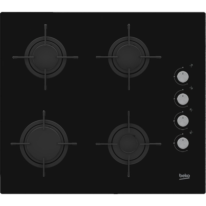 Beko HILG64120S hob Black Built-in 60 cm Gas 4 zone(s)