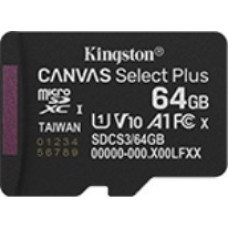 Kingston Karta pamięci microSD 64GB Canvas Select+ G3 150MB/s
