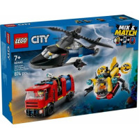 Lego Helicopter, Fire Truck & Submarine Remix