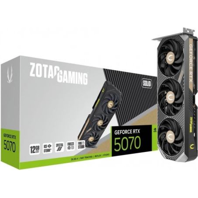 Zotac Graphics card GeForce RTX 5070 SOLID 12GB GDDR7 192bit 3DP/HDMI