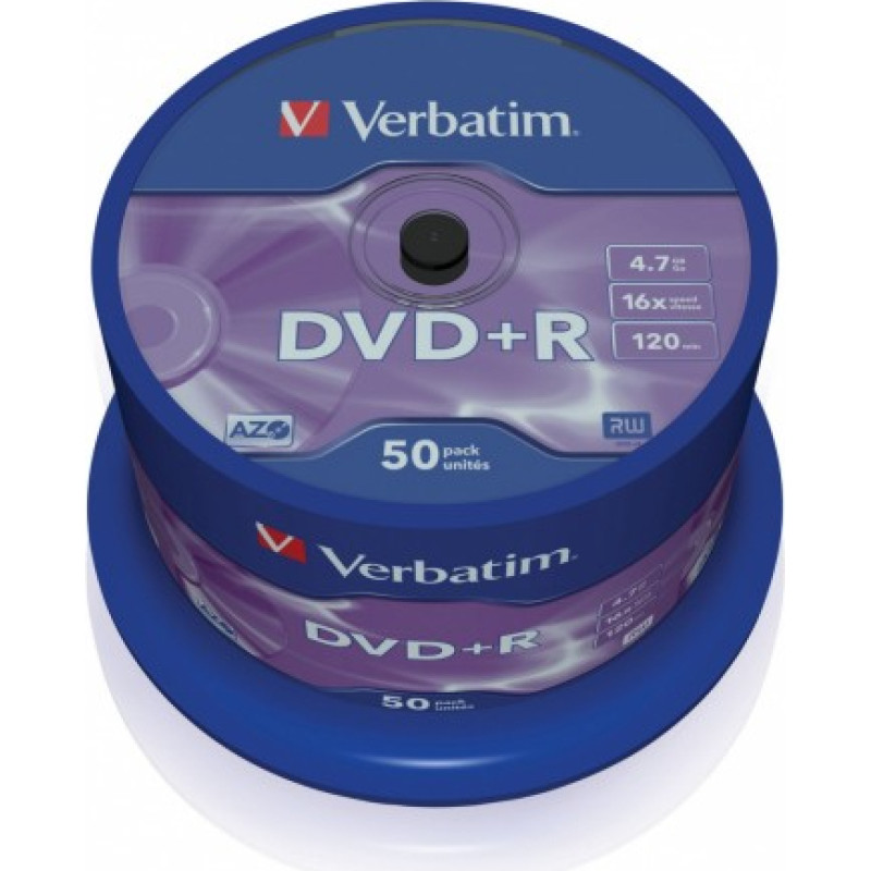 Verbatim DVD+R 16x 4.7GB 50P CB 43550