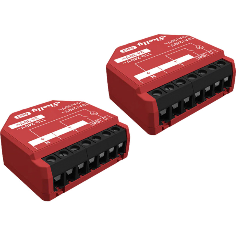 Shelly Set of 2 Shelly 1PM Gen3 WiFi/Bluetooth Controllers