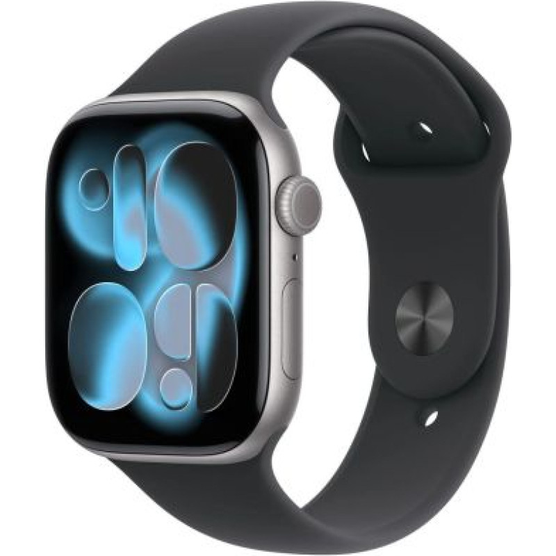 Apple Watch Series 11 (2025) GPS 46mm Space Gray Alu Case, Black Sport Band M/L EU MEV44