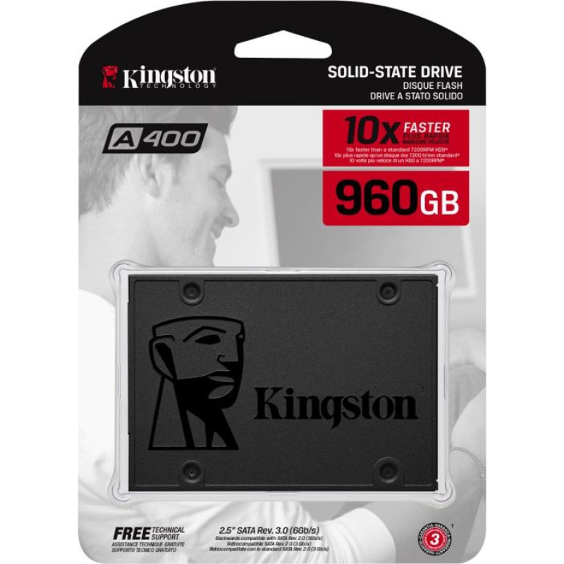Kingston Technology A400 960 GB 2.5" Serial ATA III TLC